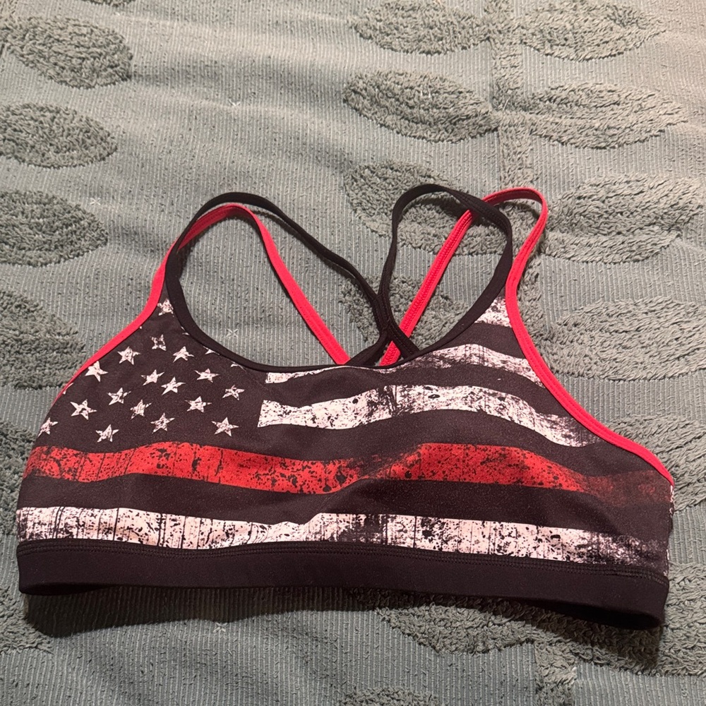 Born Primitive Patriotic Sports Bra - Black, Red, White